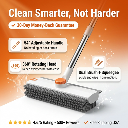 ScrubEase 3-In-1 floor Scrub Brush