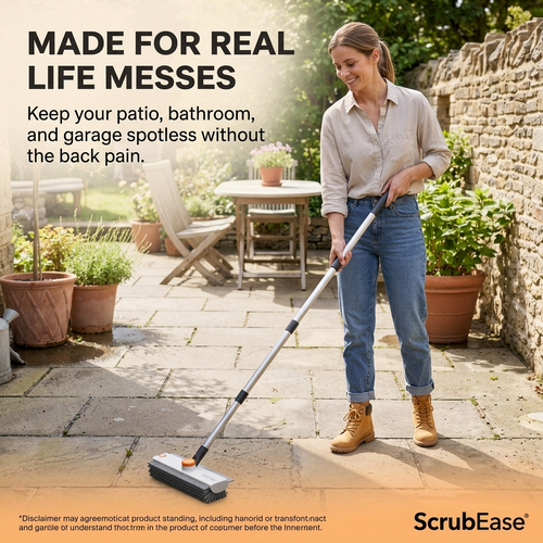 ScrubEase 3-In-1 floor Scrub Brush