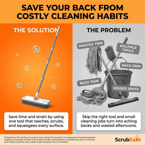 ScrubEase 3-In-1 floor Scrub Brush